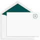 Corner Initial Wreath Flat Note Cards - Raised Ink Image 1 of 3